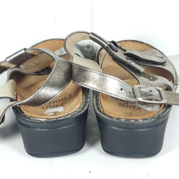 Finn Comfort Women's Adana US7,5D UK4,5 Metallic Leather Slingback Sandals - Picture 14 of 15